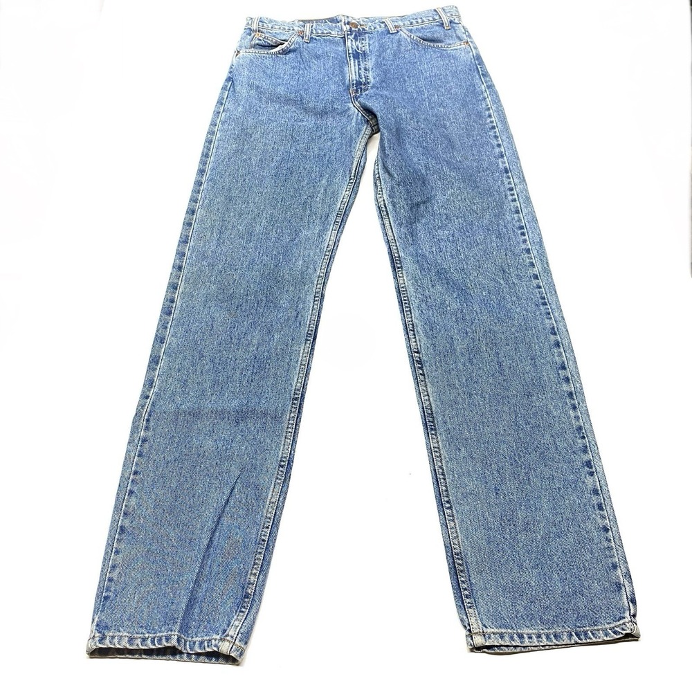 Vintage Levis 505 Mens Jeans W36 L36 Orange Tab 90s Light Wash Denim Pants